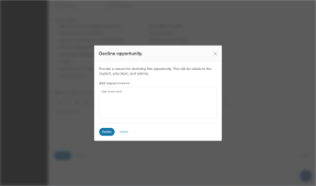 Decline opportunity modal. Text reads Provide a reason for declining this opportunity. This will be visible to the student, educators, and admins